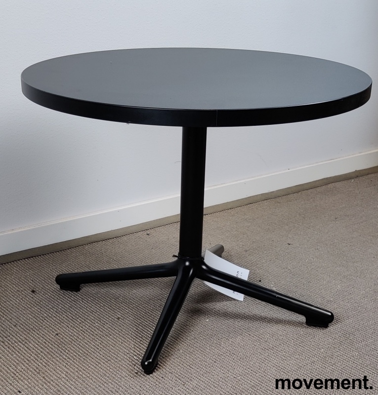 Solgt!Loungebord i sort laminat Ø=60cm, - 1 / 3