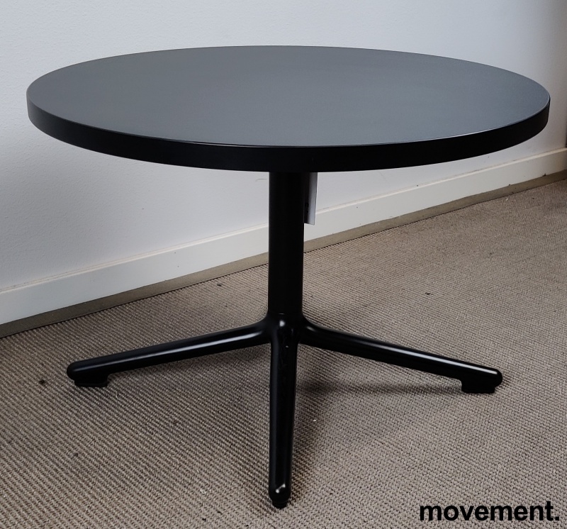 Solgt!Loungebord i sort laminat Ø=60cm, - 1 / 3