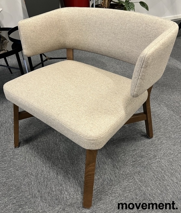 Solgt!Loungestol i beige ullstoff / - 1 / 4
