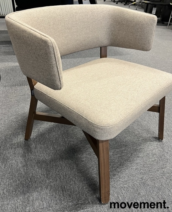 Solgt!Loungestol i beige ullstoff / - 2 / 4
