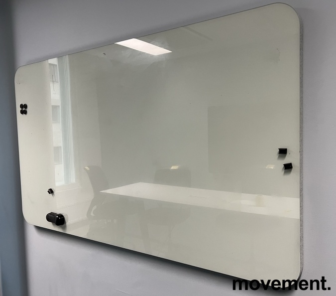 Solgt!Whiteboard i glass med stofftrukket - 1 / 2