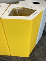 Søppelbøtte / papirkurv / kildesortering i gult fra Trece, modell Kite, pent brukt