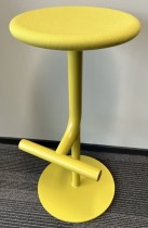Magis Tibu barkrakk / barstol i gult, sittehøyde 60-75cm, design: Andersen & Voll, pent brukt