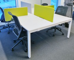WorKit møtebord fra Vitra i hvitt, 240x160cm, passer 10-12 personer, pent brukt