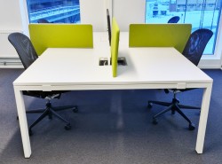 WorKit møtebord fra Vitra i hvitt, 240x160cm, passer 10-12 personer, pent brukt