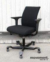 Håg H05 5400 kontorstol nyoverhalt og nytrukket i sort, pent brukt