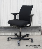 Håg H05 5400 kontorstol nyoverhalt og nytrukket i sort, pent brukt