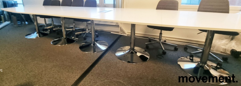 Solgt!Møtebord i hvitt / krom - 2 / 4