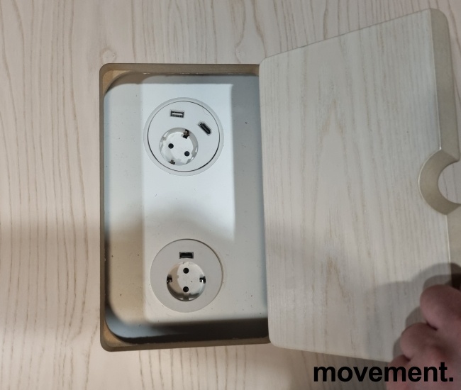 Solgt!Rundt møtebord fra EFG i ask, - 3 / 4