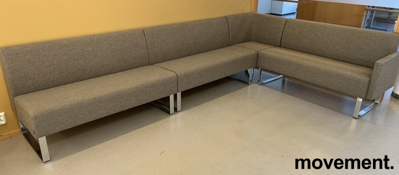 Solgt!Hjørnesofa / sittebenk for kantine - 1 / 3