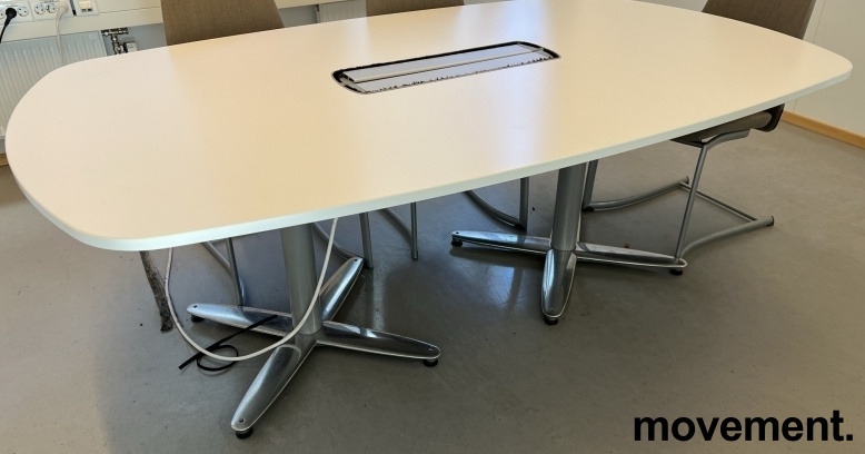 Solgt!Møtebord i hvitt, Kinnarps T-serie, - 1 / 3