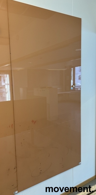 Solgt!Whiteboard i ferskenfarget glass - 2 / 2