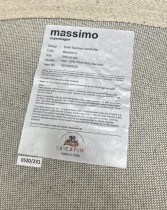 Lekkert teppe i dyp lilla fra Massimo, Ø=240cm, modell Earth Bamboo, pent brukt