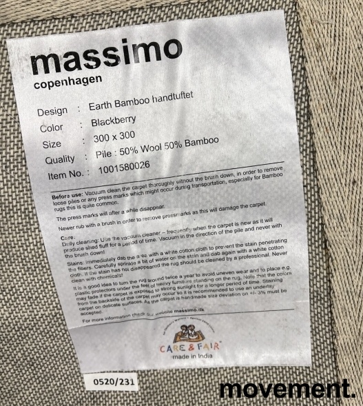 Solgt!Lekkert teppe i dyp lilla fra - 2 / 2