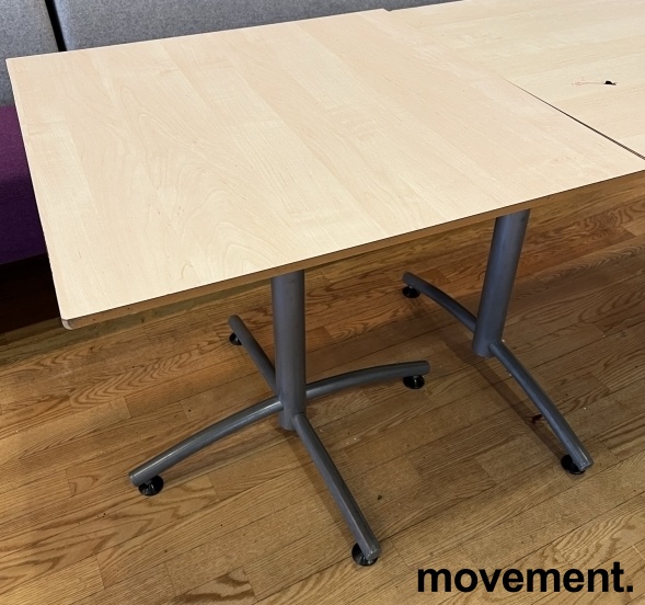 Solgt!Kantinebord i bjerk laminat / grått - 1 / 2