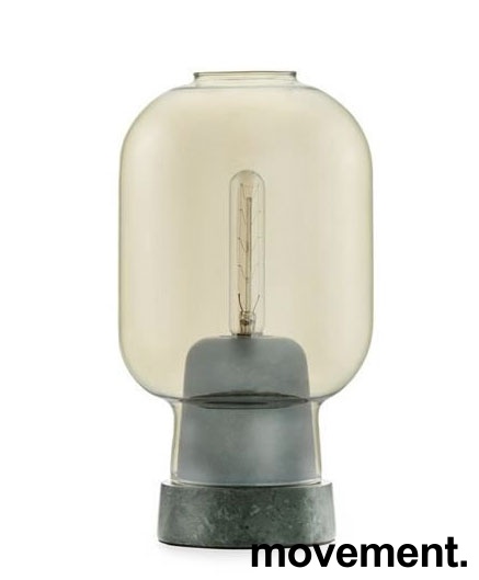 Solgt!Bordlampe i grønn stein / gult - 1 / 4