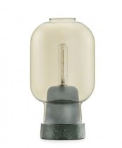 Bordlampe i grønn stein / gult glass fra Normann Copenhagen, Amp Lamp Table, ny i eske