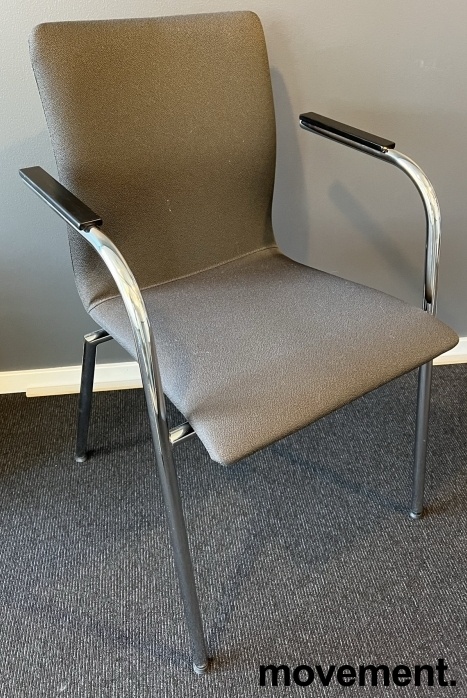 Solgt!Konferansestol i mørkt grått stoff - 1 / 2