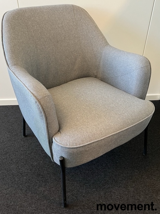 Solgt!Loungestol / lenestol i mørkt grått - 1 / 2