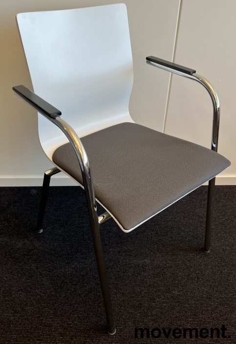 Solgt!Konferansestol i hvitt / mørkt - 1 / 3