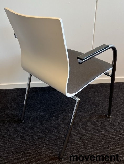 Solgt!Konferansestol i hvitt / mørkt - 2 / 3