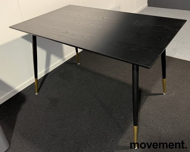 Solgt!Lite møtebord / kantinebord i sort - 1 / 2