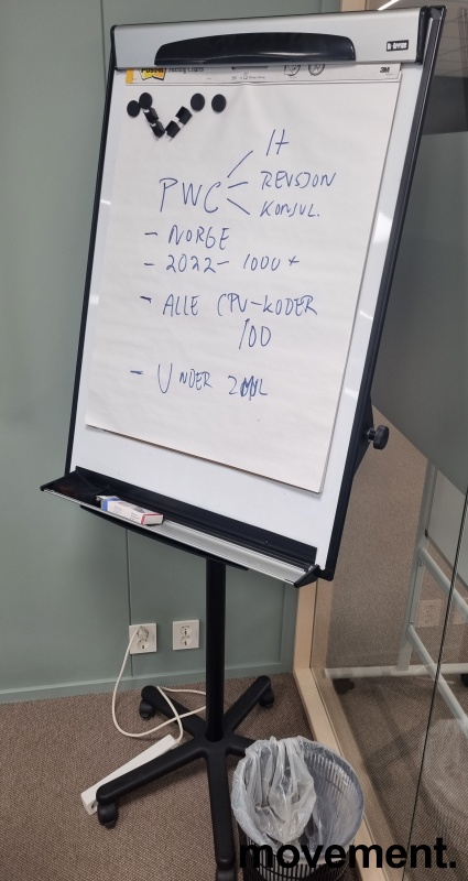 Solgt!Flipovertavle med whiteboard på