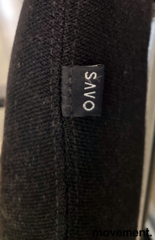 Solgt!Savo S3 kontorstol i sort stoff med - 6 / 6