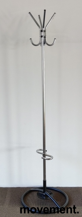 Solgt!Stumtjener i krom / sort, 183cm - 1 / 3