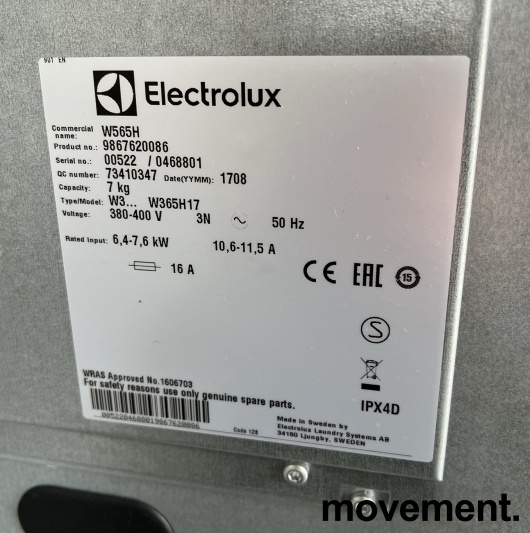 Solgt!Electrolux W565H proff vaskemaskin - 2 / 2