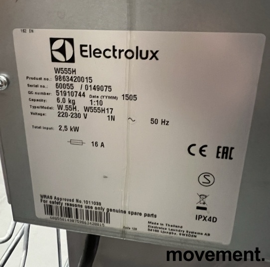 Solgt!Electrolux W555H proff vaskemaskin - 2 / 2