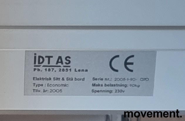Solgt!Elektrisk hevsenk skrivebord - 3 / 4