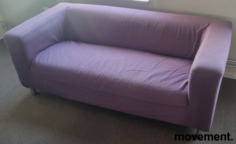 Solgt!IKEA Klippan 2-seter sofa med lilla - 1 / 2