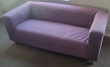 Solgt!IKEA Klippan 2-seter sofa med lilla - 1 / 2