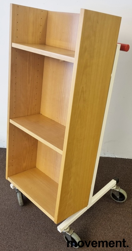 Solgt!Bibliotektralle / boktralle i bøk, - 1 / 3