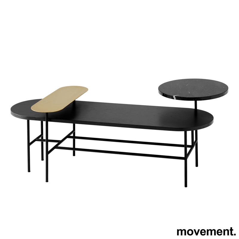 Solgt!Lekkert loungebord i sortlakkert - 1 / 3