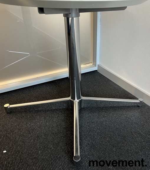 Solgt!Loungebord i hvitt / krom, Ø=60cm, - 2 / 2