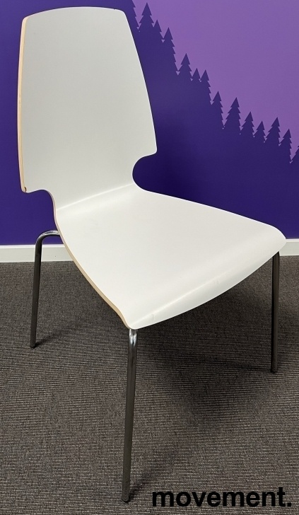 Solgt!IKEA Vilmar konferansestol i hvitt pent brukt