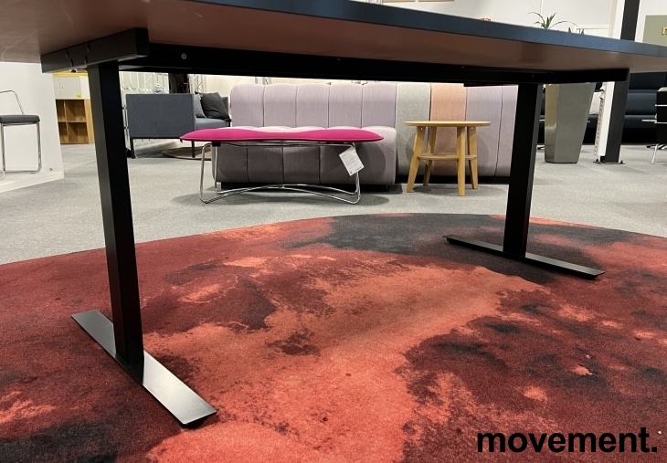Solgt!Møtebord i sort linoleum / sort, - 2 / 3
