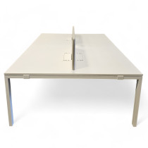 WorKit møtebord fra Vitra i hvitt, 240x160cm, passer 8-10 personer, pent brukt