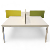 WorKit møtebord fra Vitra i hvitt, 240x160cm, passer 8-10 personer, pent brukt