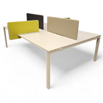 WorKit møtebord fra Vitra i hvitt, 240x160cm, passer 8-10 personer, pent brukt