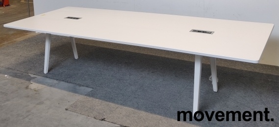 Solgt!Møtebord / konferansebord i hvitt - 1 / 2