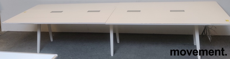 Solgt!Møtebord / konferansebord i hvitt - 2 / 3
