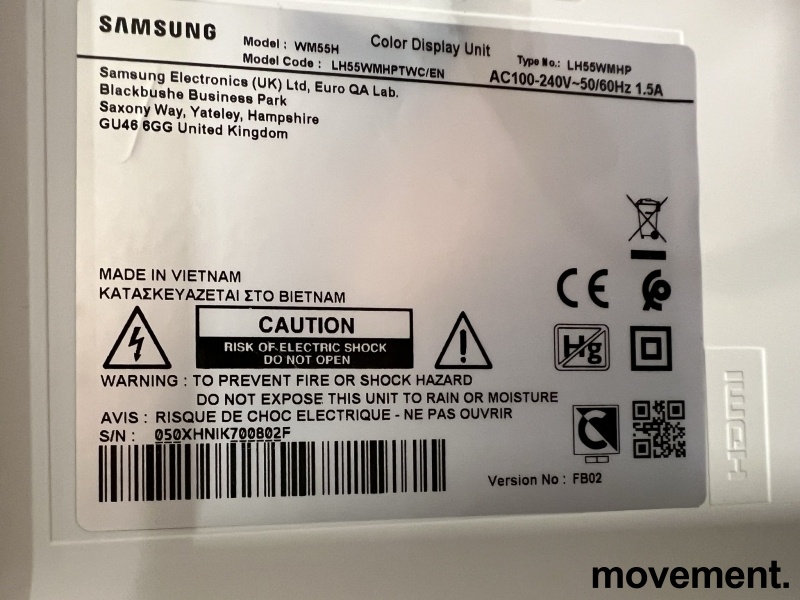 Solgt!Samsung WM55H Flip Pro 55'' - 4 / 4