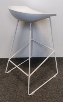 Barkrakk / barstol fra HAY, About a stool, sete / understell i hvit, sittehøyde 77cm, pent brukt