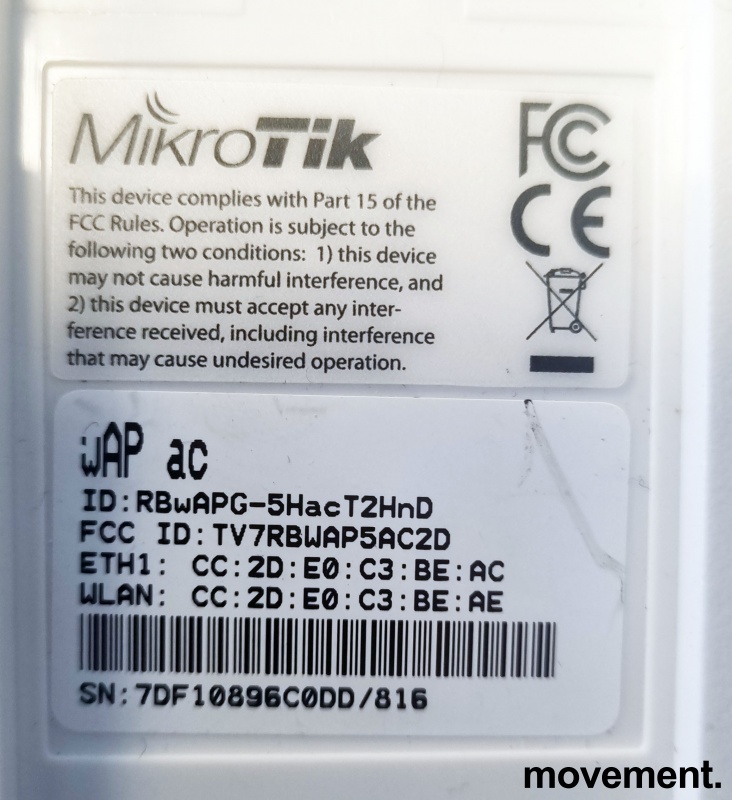 Solgt!Mikrotik wAP ac, Routerboard - 3 / 3