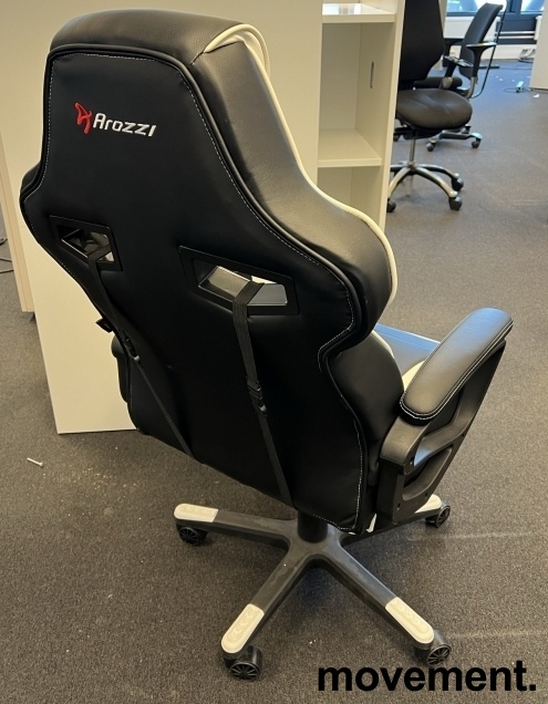 Solgt!Gamingstol Arozzi i sort / hvitt, - 2 / 2