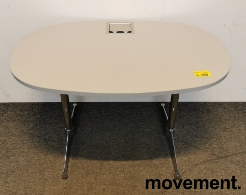 Solgt!Kompakt møtebord i grått / krom fra