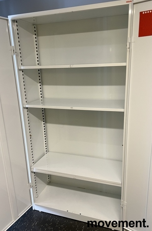 Solgt!Stålskap fra Esselte i hvitt med to - 2 / 2